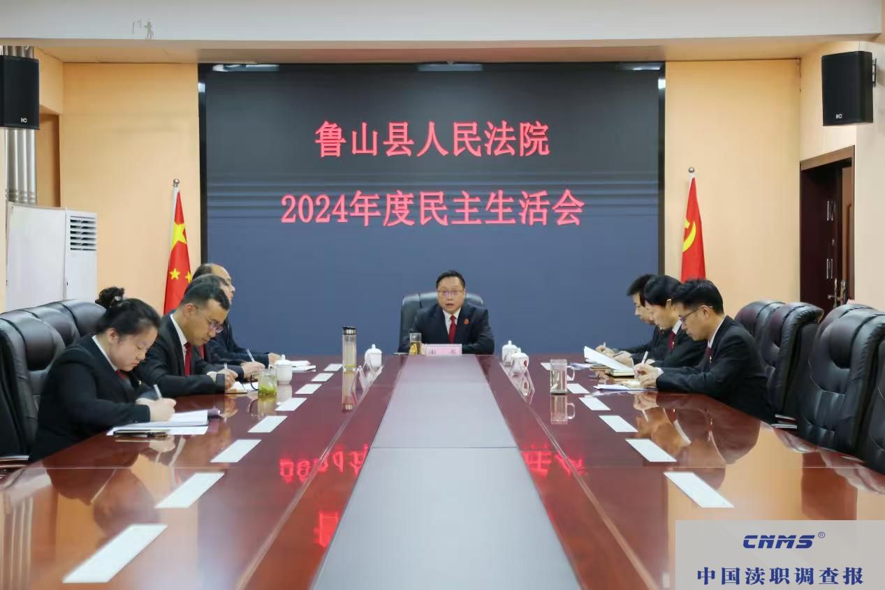 鲁山县法院召开2024年度民主生活会(图1)